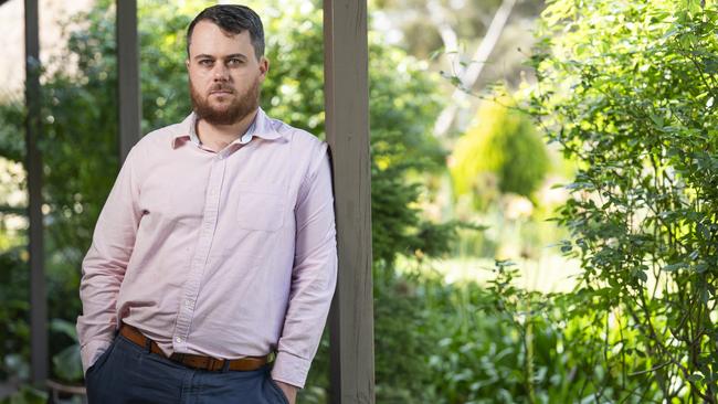 Former Canberra resident Matthew Higginson, who moved his family to Wagga Wagga because of ‘uncertainty’ about his son continuing treatment in the ACT. Picture: Martin Ollman