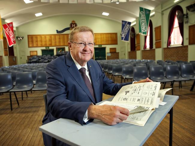 Australian Olympic Committee boss John Coates pictured at  Homebush Boys High School where he went as a boy and sat the HSC.With this year being the 50 year anniversary of the HSC John Coates is one of many celebrities from the class of 1967, the first year of the HSC.Picture: Richard Dobson