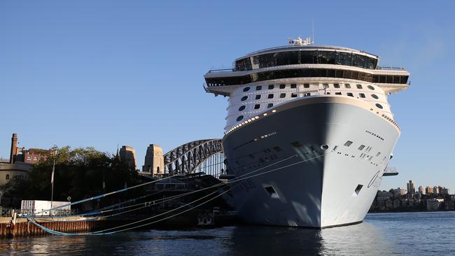 Ovation of the Seas arrives into Sydney Harbour last December. Picture: John Grainger