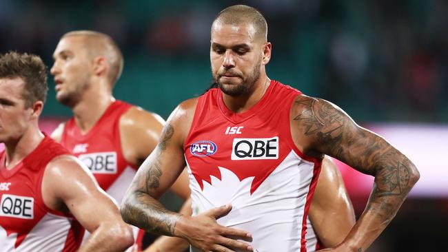 Lance Franklin had a slow start top the year after missing a big chunk of pre-season and is still injured again. Pic: Getty Images