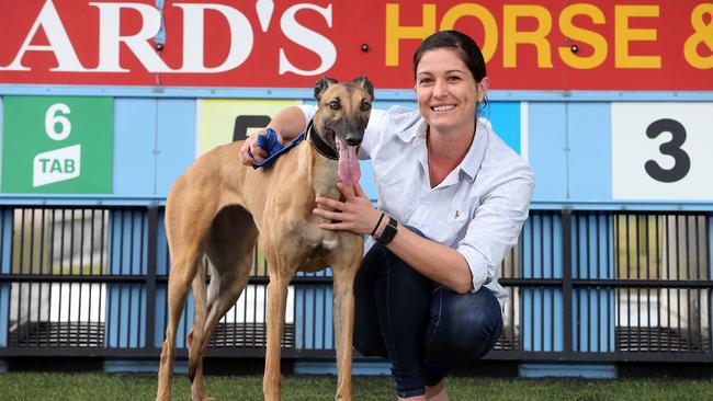 Jodie Pagan with Mercedes Dior at Albion Park. Picture: AAP/Richard Gosling