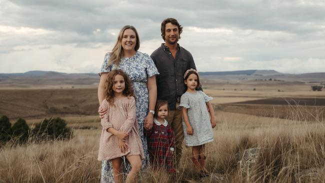 Kate Brow and her young family, John Murdoch, Harriet Murdoch, Frankie Murdoch, and Georgina Murdoch. PICTURE: Supplied