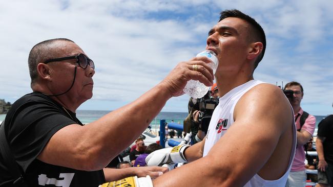 Tim Tszyu put on a show for the fans at Bondi.