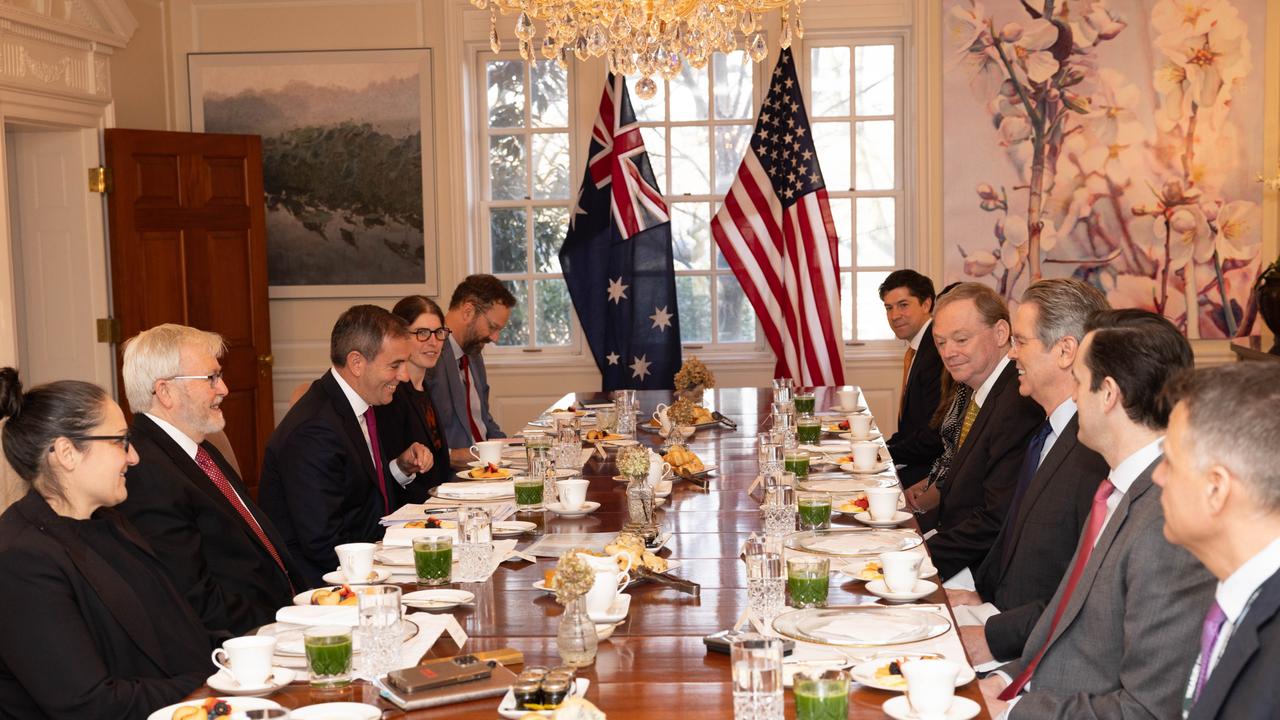 A big table to chat about big tariffs. Picture: Michael Butcher