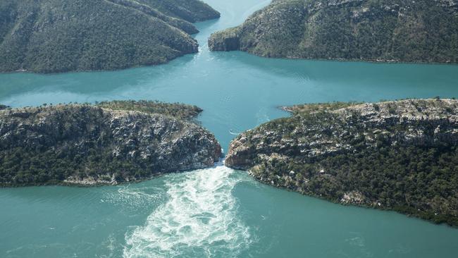 Horizontal Falls in Talbot Bay, the Kimberley. Picture: Tourism WA/Sean Scott