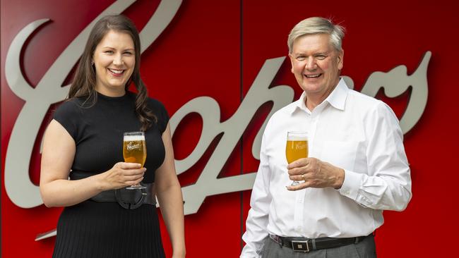 Louise Cooper and Dr Tim Cooper from Coopers Brewery. Picture: Supplied.