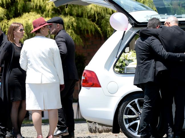 Celeste Manno was farewelled at a service in Whittlesea on Monday. Picture: NCA NewsWire / Andrew Henshaw