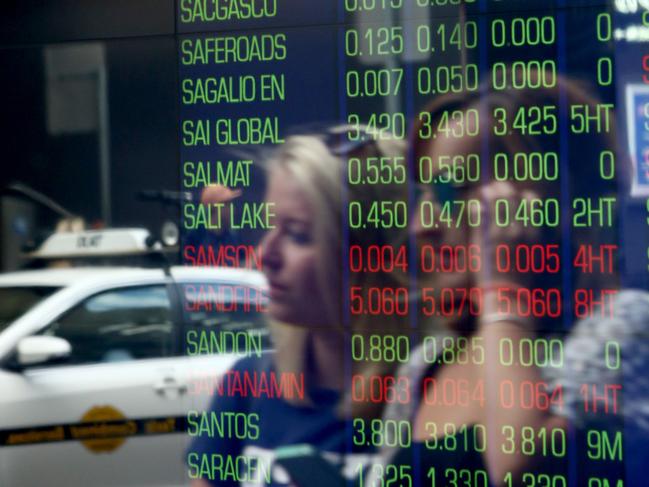 the ASX has dropped hugely,Sydney Australian  Stock Exchange boards Monday 12/09/16. Pic Chris Pavlich