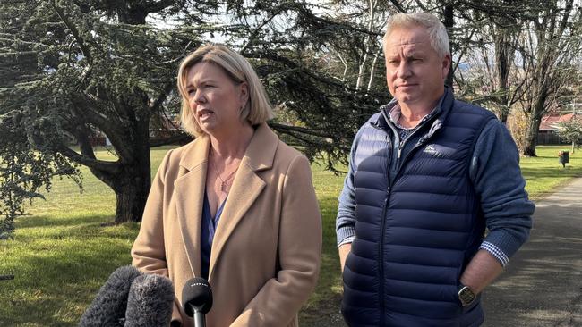 Former federal Bass MP Bridget Archer with Premier Jeremy Rockliff. Picture: Alison Foletta