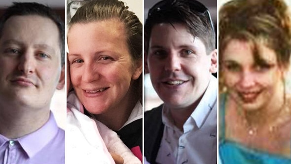 Dreamworld victims Kate Goodchild Luke Dorsett Roozi Araghi and Cindy Low. Pictures: Supplied