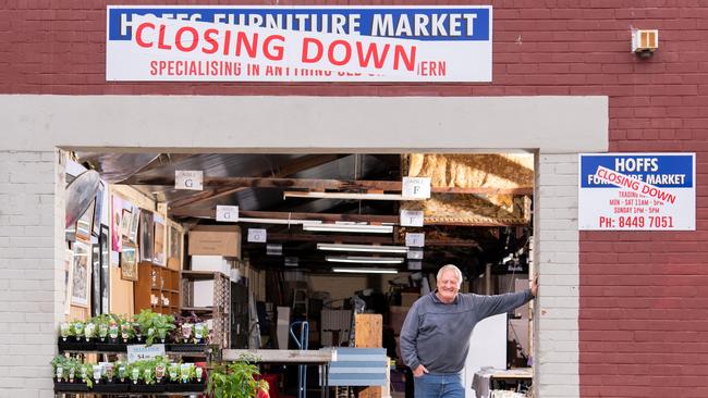 Hoff’s Furniture Market owner Greg Hoff ahead of his store’s closure. Picture: Tim Joy.