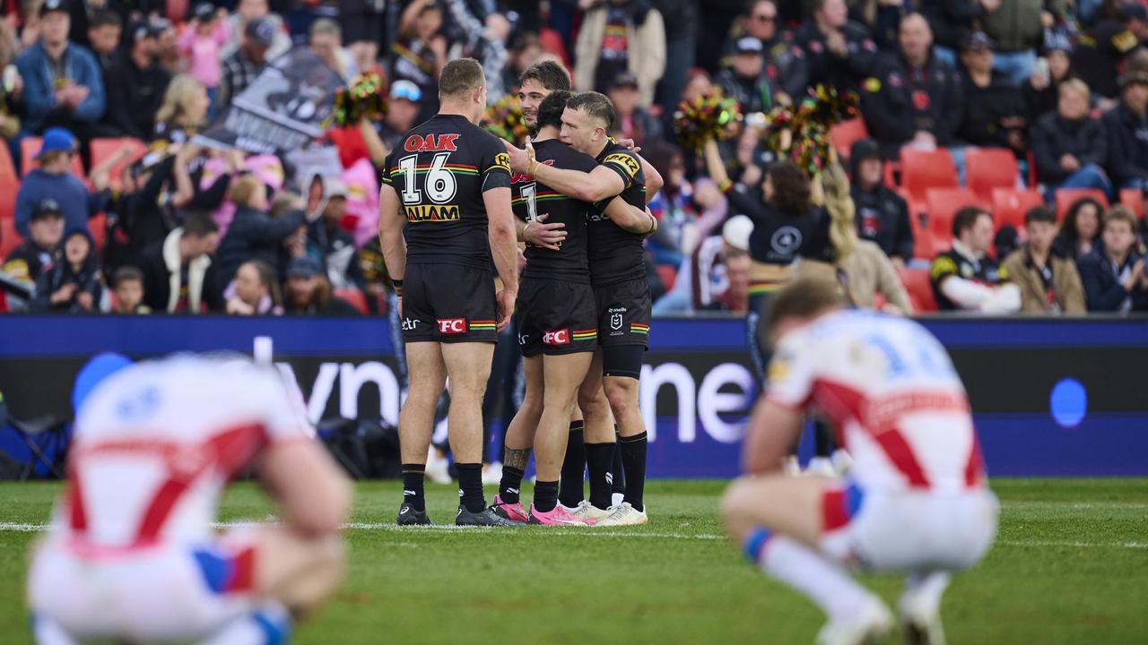 The Panthers celebrate the victory. Photo by Brett Hemmings/Getty Images