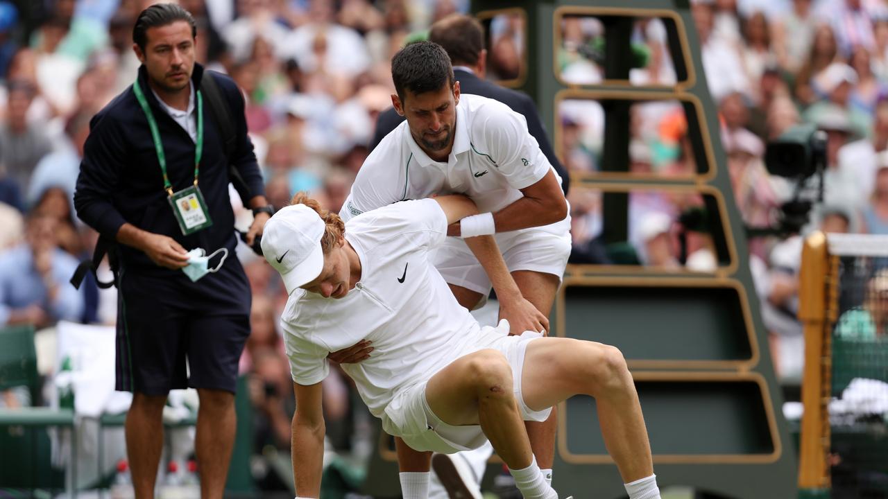 Wimbledon 2022: Novak Djokovic geeft een Jannik Sinner, elegante acto deportividad tras la lesión, noticias, marcador, resultsados, video, momentos destacados,