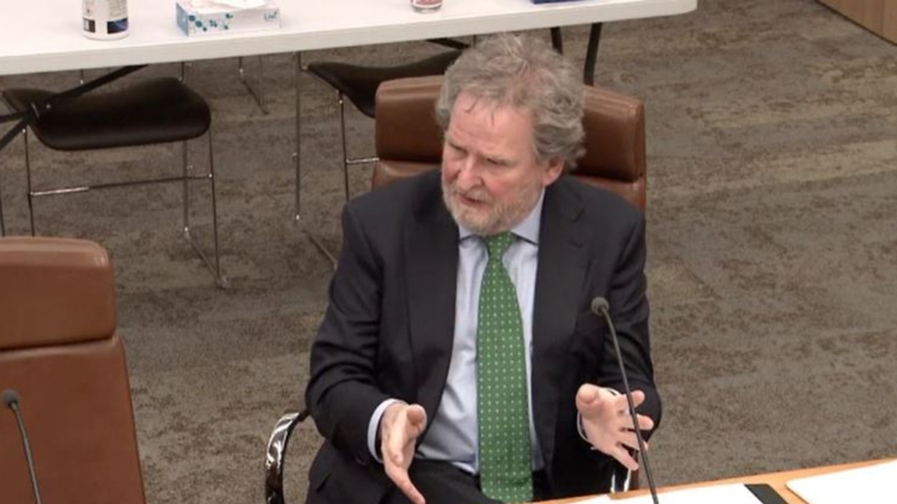 Custodial inspector Richard Connock gives evidence at a Legislative Council inquiry into Tasmanian adult imprisonment and youth detention.