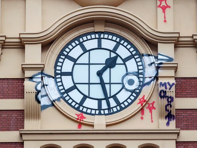 ‘Idiocy’: Vandals go to new heights to target historic Flinders Street Station