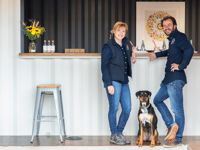 Nicole_Durdin, Chase and Jon Durdin – Seppeltsfield Rd Distillers Picture: Ben McMahon