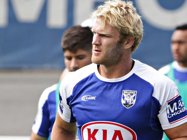 Aiden Tolman of Canterbury Bulldogs during a training session at Belmore on the 11th of March 2019. Photographer: Adam Yip