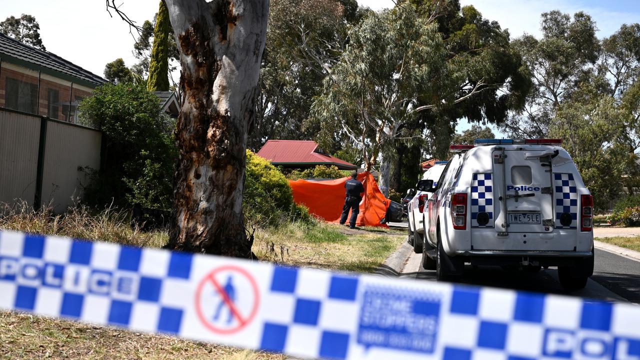 Police have shot a man after a fatal stabbing at Hillside in Melbourne. Picture: NewsWire/Pool/ Joel Carrett