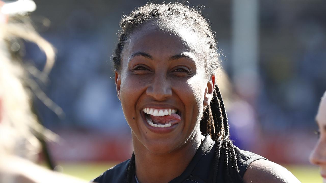 Sabrina Frederick’s Collingwood remains in the AFLW premiership hunt. Picture: Getty Images