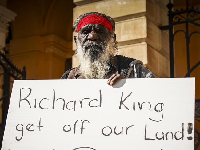 APY Lands mob at Supreme Court - APY Lands Executive Member Murray George photographed Tuesday September 15, 2020 - pic Mike Burton