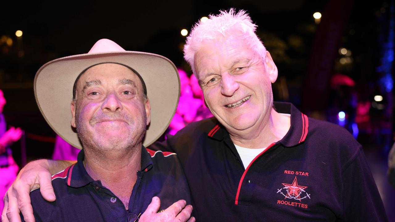 Phil Deacon and Egon Mahr at the Pacific Airshow Gold Coast welcome party 2024 at HOTA for Gold Coast at Large. Picture, Portia Large.