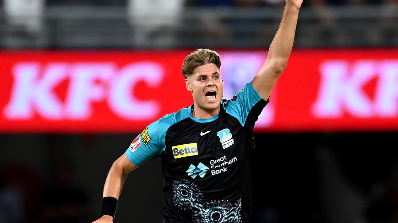 Australian and Brisbane Heat cricketer Spencer Johnson has scored an off-field win. Photo: Albert Perez/Getty Images