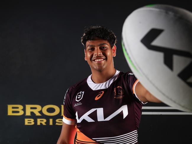 Brisbane Broncos star Selwyn Cobbo has been nominated as one of Burnett’s most influential personalities. Picture: Adam Head