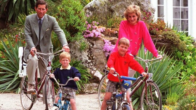 Contrary to his claims, Harry went cycling with his parents and brother.