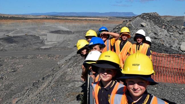 Students from Years 3 and 4 went on an excursion to Jellinbah Mine as part of a geography investigation. Picture: Contributed