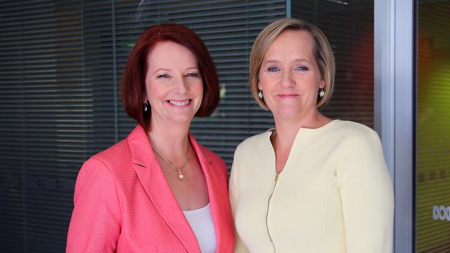 EMBARGOED SUNDAY MAY10 EXCLUSIVE Former PM Julia Gillard with ABC journalist Sarah Ferguson as they appear together in The Killing Season. Picture: ABCTV.