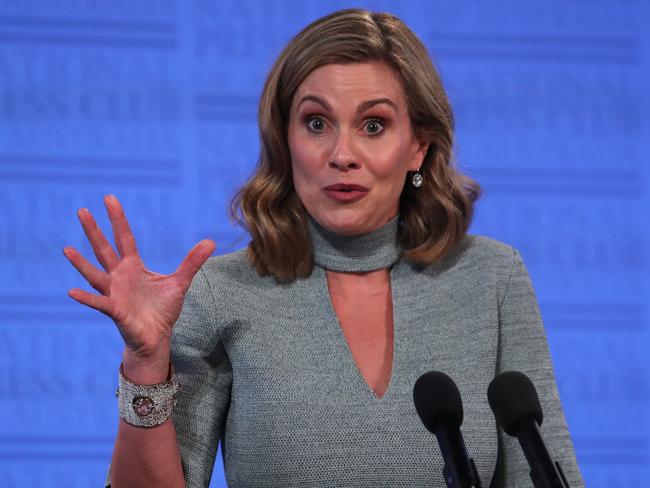 Australia's eSafety Commissioner Julie Inman Grant addressing the National Press Club in Canberra.