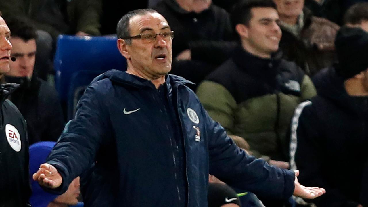 Chelsea fans turned on Maurizio Sarri during the loss to Manchester United.