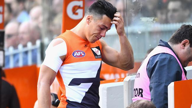 Dylan Shiel suffered delayed concussion after the incident. Picture: Getty