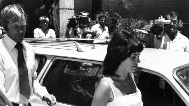 Michael and Lindy Chamberlain leave Alice Springs courthouse in 1982. Picture: AP