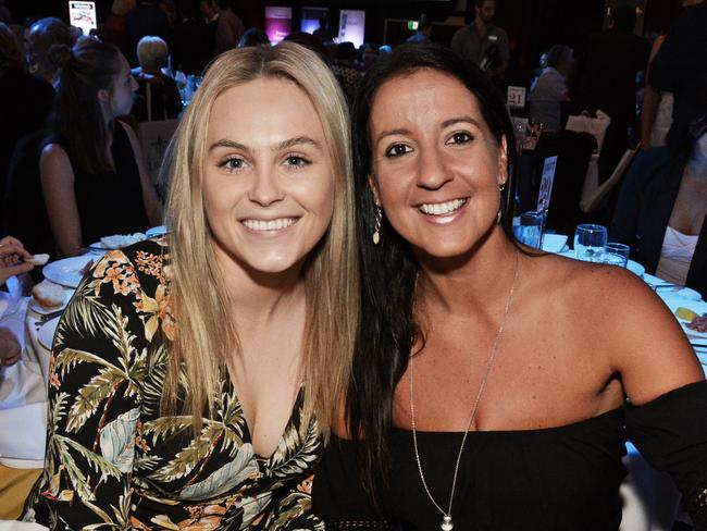 Kristen Oxenford and Vanessa Larkins at St Hilda’s Foundation Legacy Lunch at Sheraton Mirage, Main Beach. Picture: Regina King