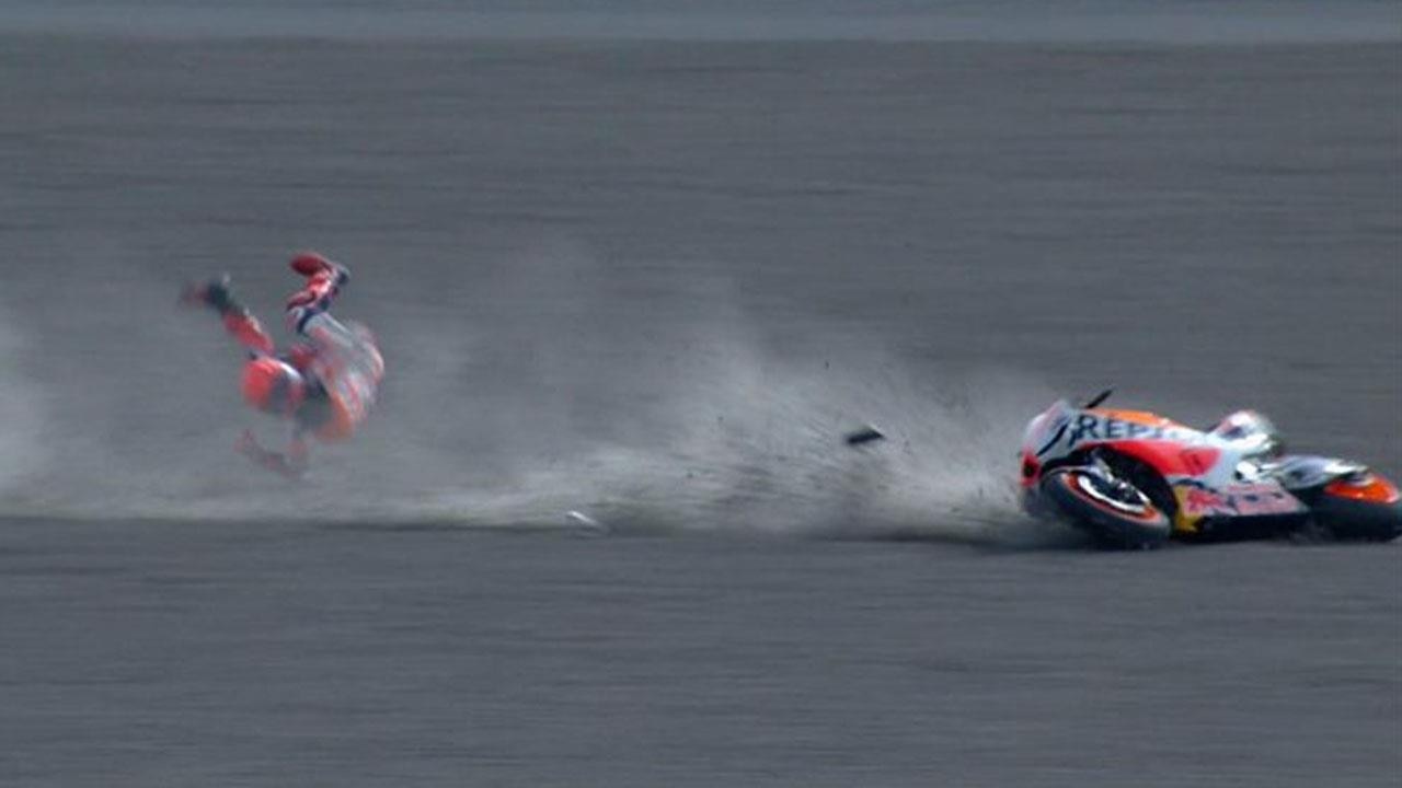 Marc Marquez crash di Grand Prix Indonesia, berita, hasil, video, latihan