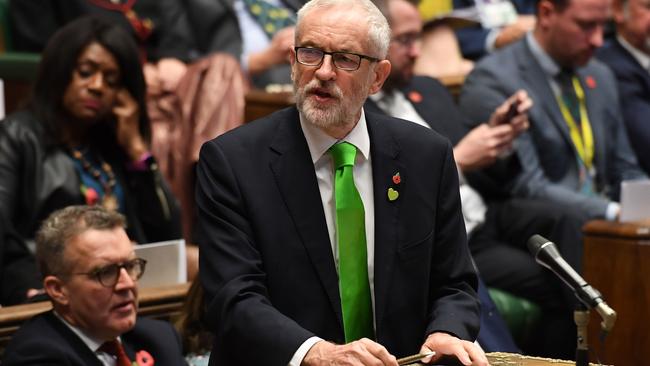 Jeremy Corbyn in Prime Ministers Questions. Picture: AFP./