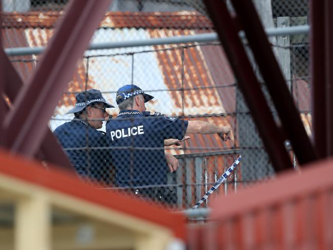 Police on the scene of the Dreamworld ride tragedy. Pics Adam Head