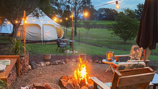 Camping at Tallaringa isn't complete without a campfire to toast those marshmallows