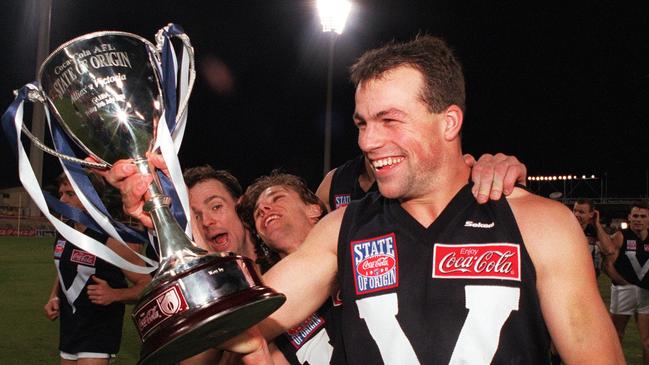 Brad Johnson enjoys an interstate Victorian win in the State of Origin.