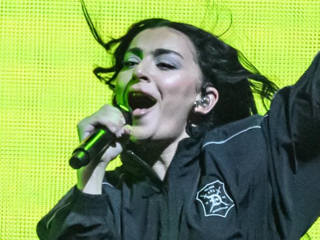 LONDON, ENGLAND - JUNE 27: Charli XCX joins Troye Sivan on stage during the Something to Give Each Other Tour at OVO Arena Wembley on June 27, 2024 in London, England. (Photo by Katja Ogrin/Redferns)