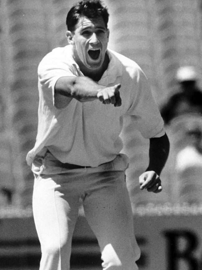 James Sutherland appeals for a wicket during his Sheffield Shield career.