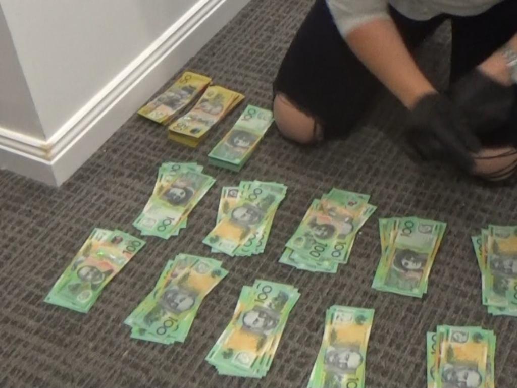 Cash was seized at one the properties police raided. Supplied: NSW Police