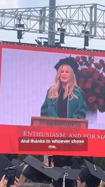 Jennifer Coolidge gives hilarious speech to university graduates