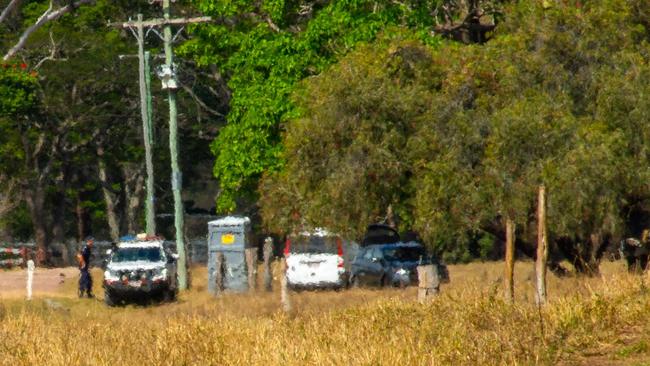 The 271-hectare property at Ilbilbie, formerly owned by the Latimore family but recently sold, was a declared a crime scene as forensic investigators scoured the land in the investigation into the suspected murder of Rene Latimore. Photo: Daryl Wright