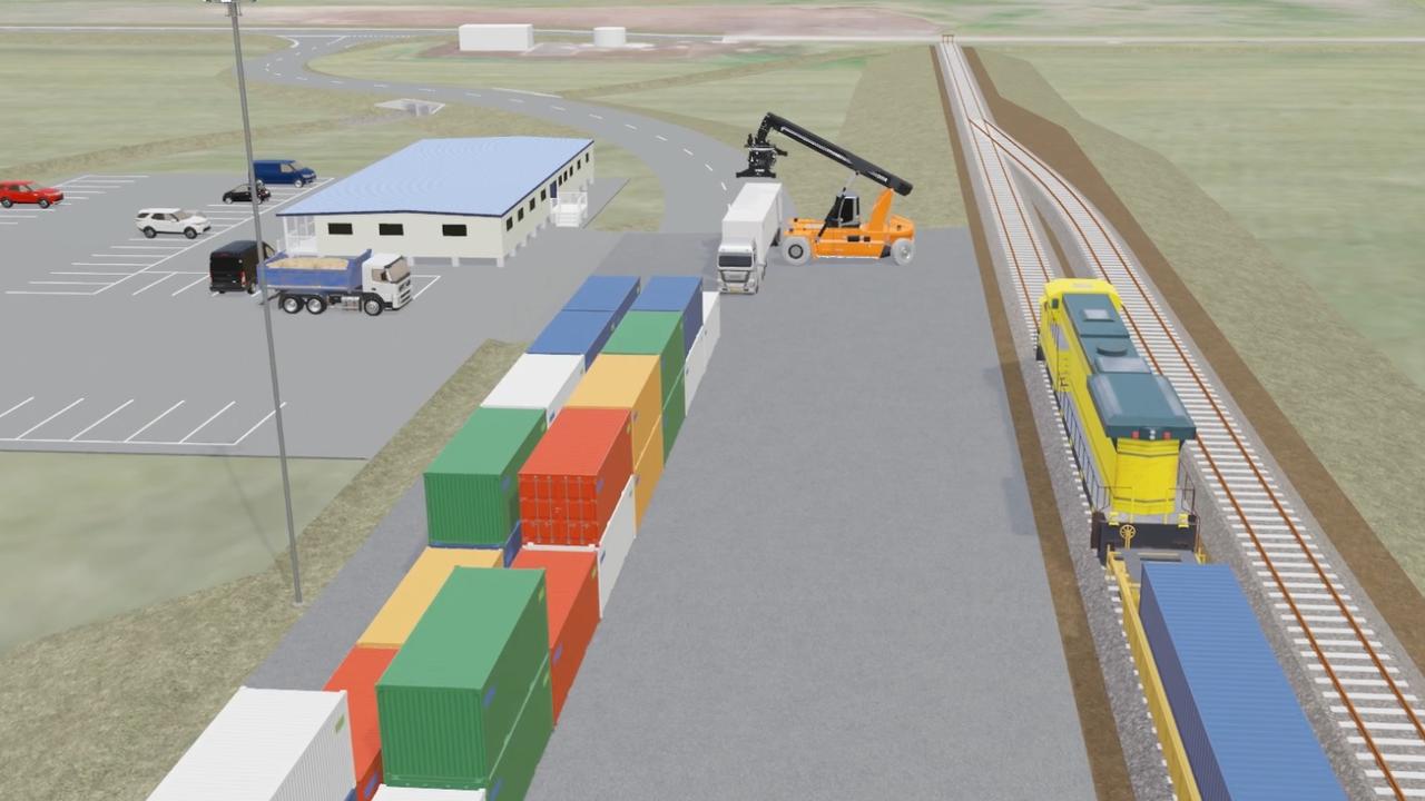 A mock-up design for the InterlinkSQ intermodal terminal to be built at Charlton in the new year.