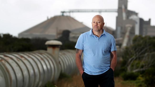 ‘It’s a good pay packet out there and within the local district, say 200km of this place, that money gets shared pretty well,’ says Carl Millard, a former smelter worker who moved to Portland to work at the plant for three times as much pay as in his old job as a park ranger. Picture: David Geraghty