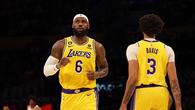 LeBron and AD aren’t seeing eye to eye. Photo: Harry How/Getty Images/AFP