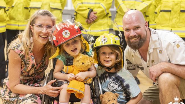 Golden, Tallulah, Finn and Chris Whitrod met with the recruits. Picture: Supplied.