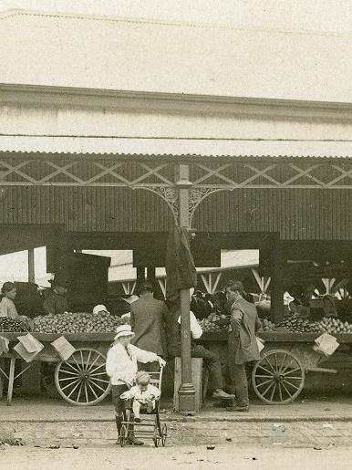 Fresh produce was a popular item at the market. Supplied image from the City of Port Phillip Collection